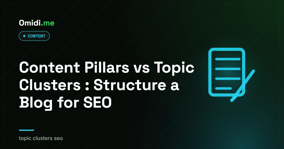 Content Pillars vs Topic Clusters : Structure a Blog for SEO